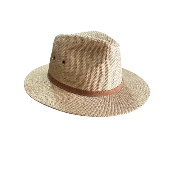 St. John’s Bay Natural Straw Hat Sz L/XL Wide Brim Fedora main image 5